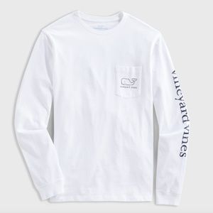 Vineyard Vines Vintage Whale Long-Sleeve Pocket Tee Size Medium